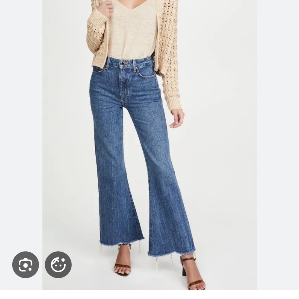 KHAITE Blue Flare Jeans